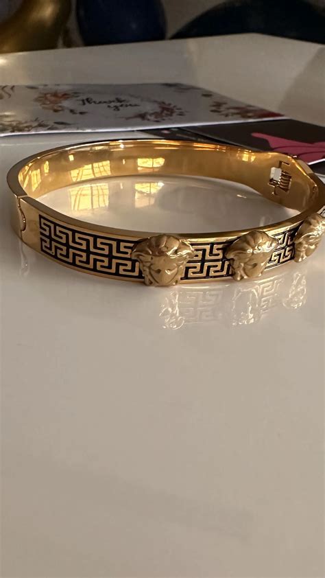 versace stainless steel bracelet price|Versace bangle.